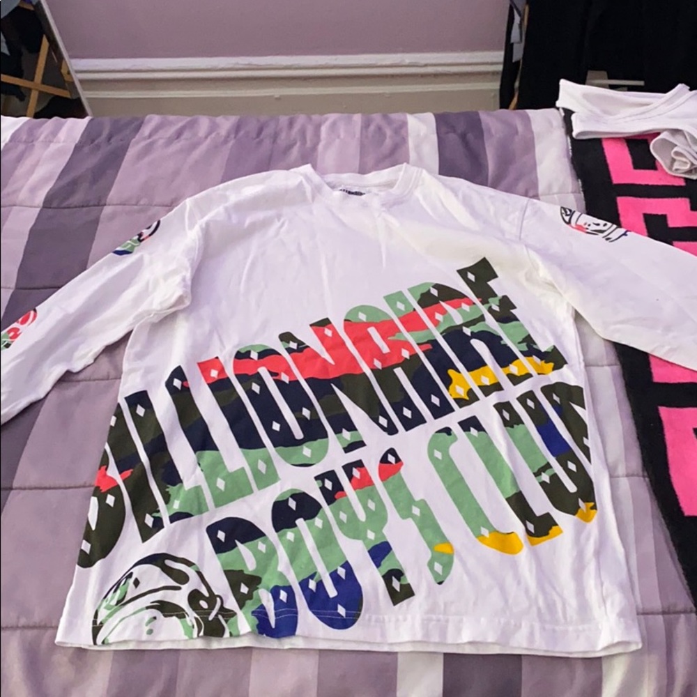 White long sleeve billionaire boys club t shirt